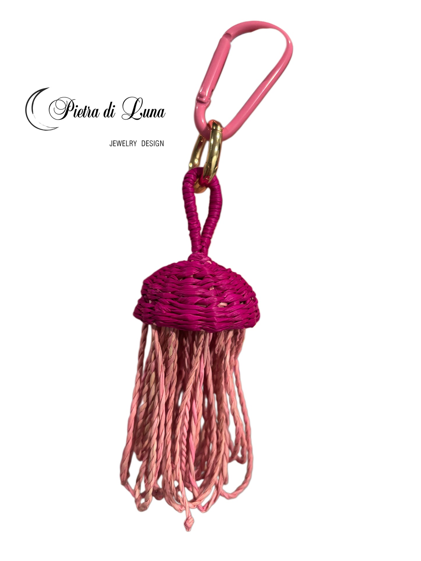 Handmade bag charms toquilla straw