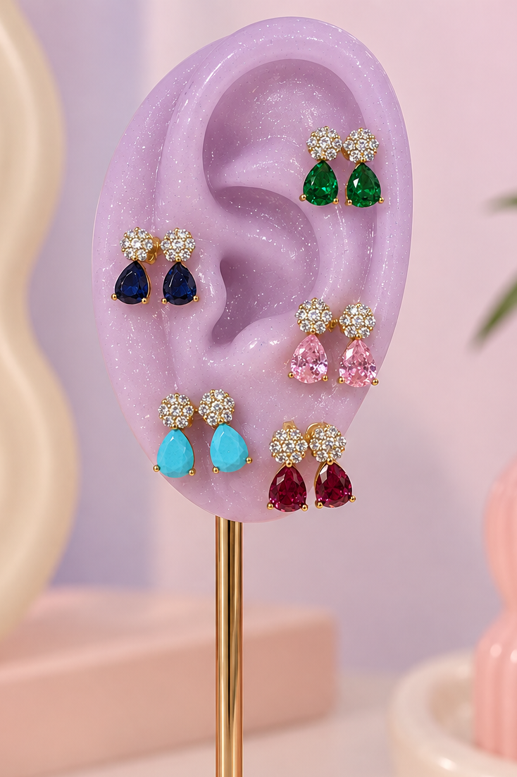 Candy Earrings Zirconia Goldplated