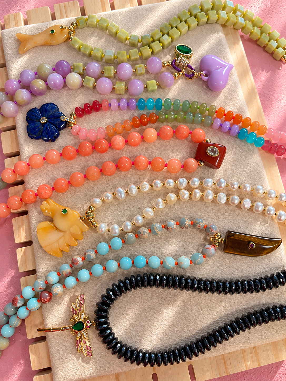 Natural Stone necklace & Charm