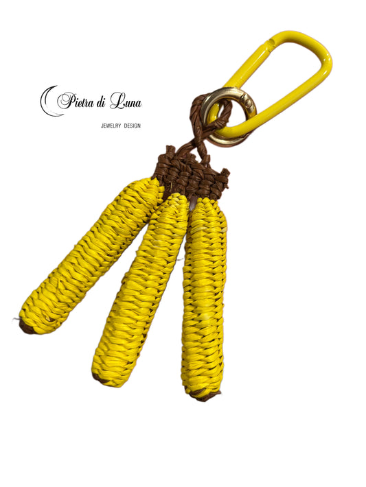 Handmade bag charms toquilla straw