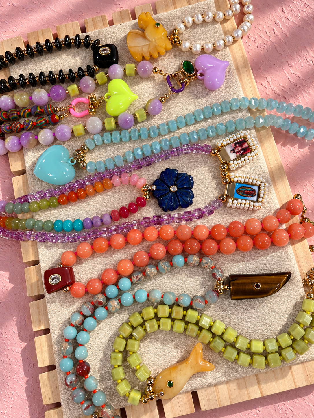 Natural Stone necklace & Charm