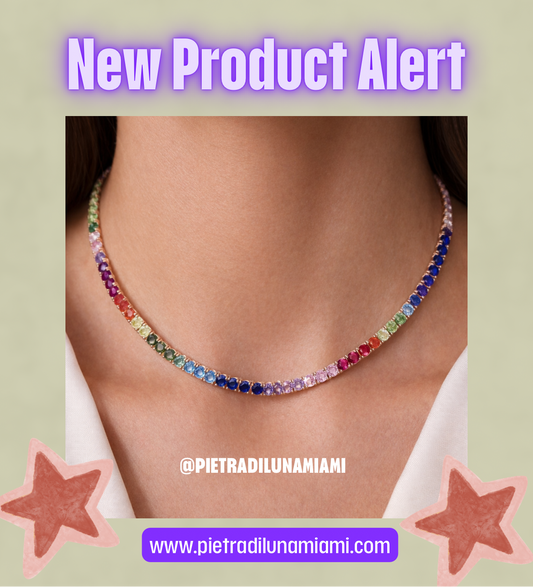 Rainbow love necklace